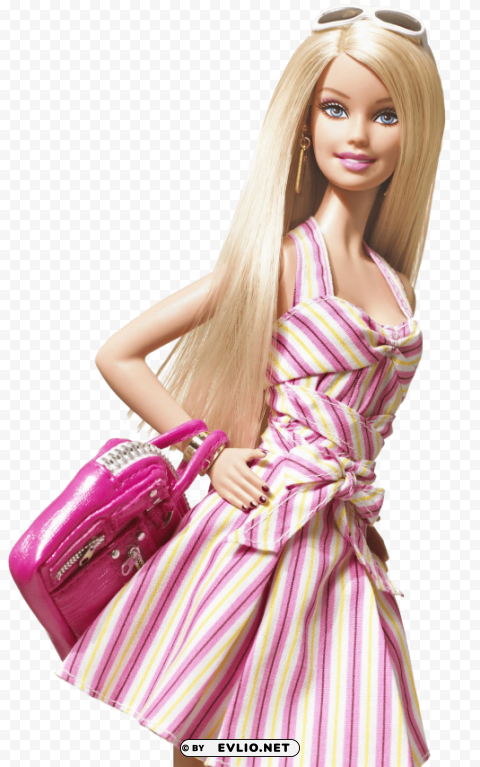 barbie doll PNG images with alpha transparency diverse set