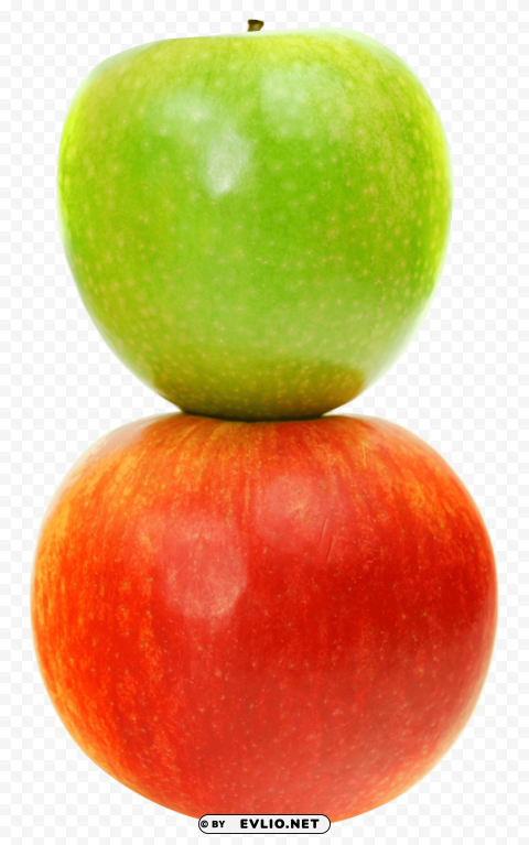 double apples PNG Image with Transparent Isolated Graphic Element