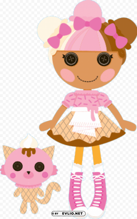 lalaloopsy scoops waffle cone PNG Image with Isolated Subject