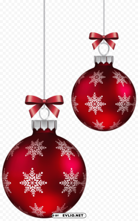 red christmas balls decoration PNG files with transparent backdrop complete bundle