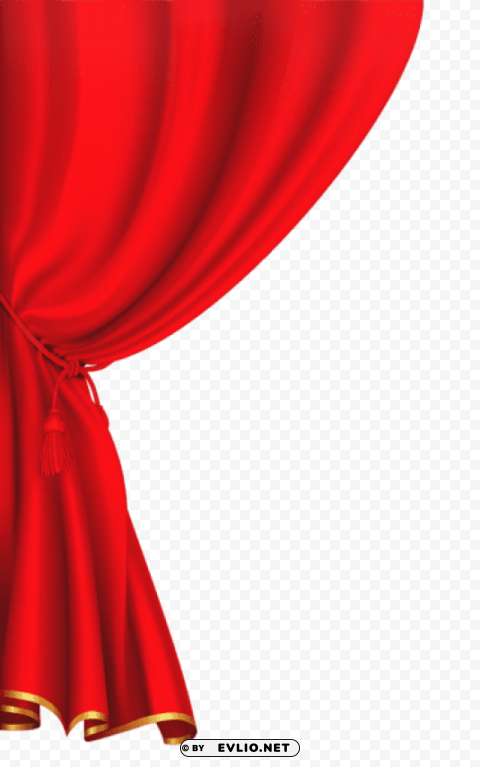 red curtain Isolated Character on Transparent Background PNG