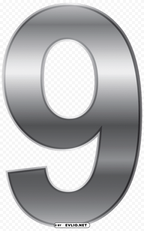 silver number nine PNG images with no background necessary