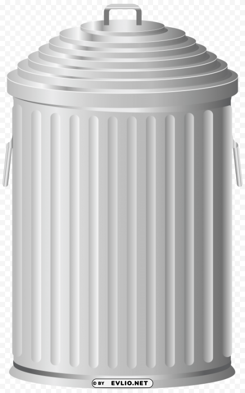 metal trash can image PNG transparent designs for projects