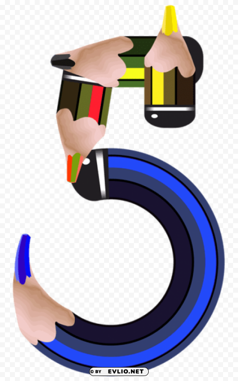 pencil number five Transparent PNG graphics variety