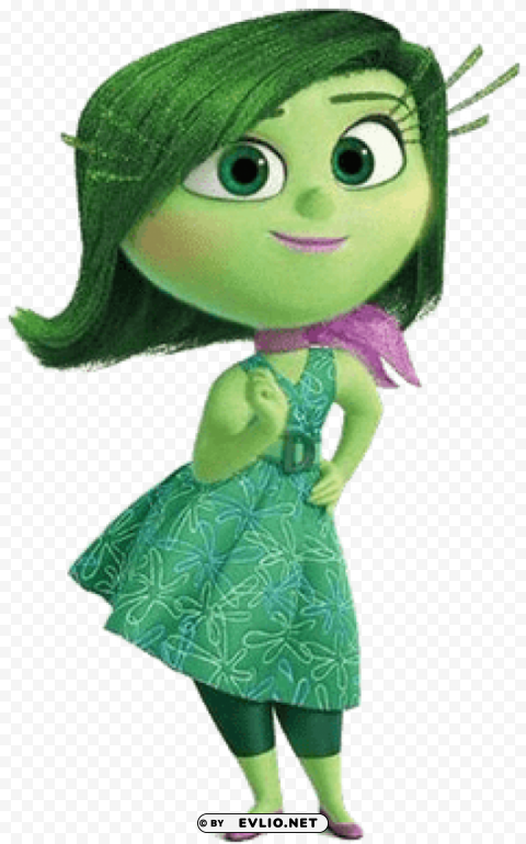 happy inside out disgust PNG for presentations