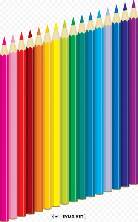 color pencil's PNG Image with Isolated Graphic Element