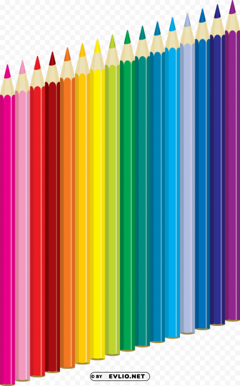 Color Pencils PNG Image With Isolated Graphic Element