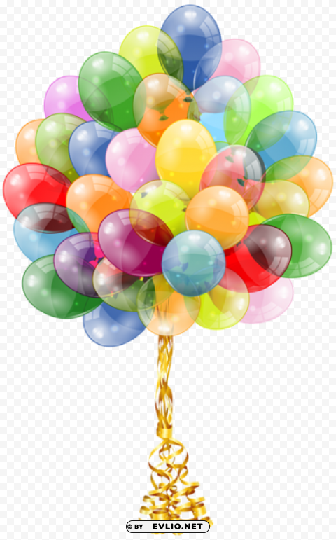 transparent balloons bunch PNG Image with Isolated Graphic Element