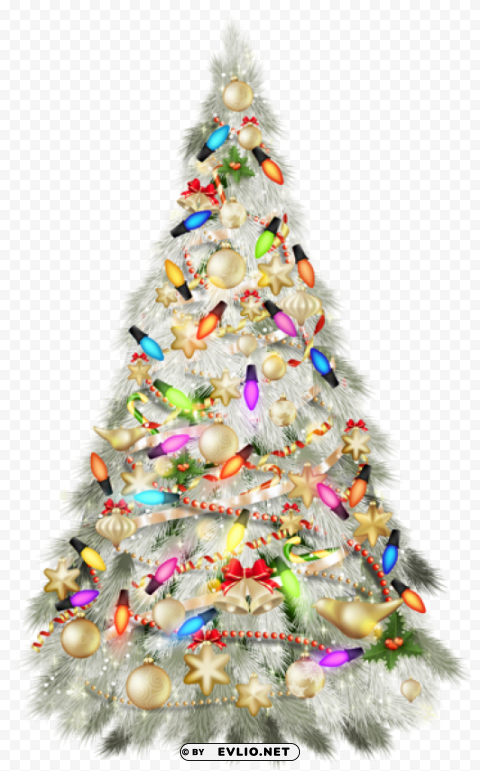 christmas silver deco tree PNG images with transparent backdrop