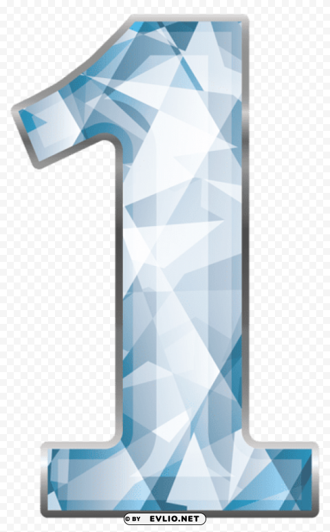crystal number one Transparent PNG Isolated Subject