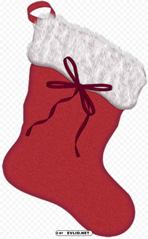 red christmas stocking Isolated Graphic on HighResolution Transparent PNG