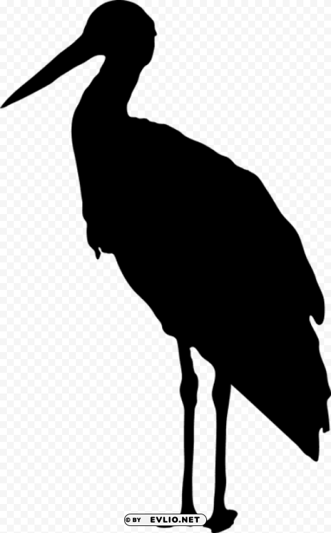 stork silhouette PNG for Photoshop