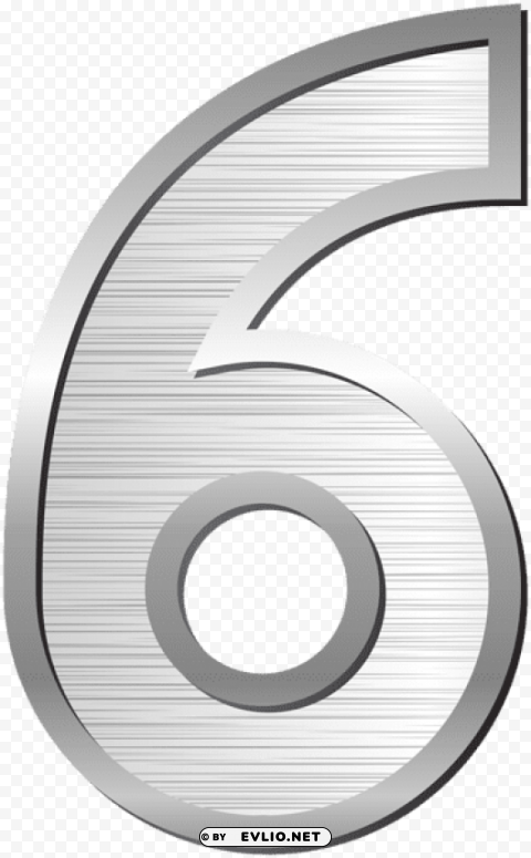 number six silver PNG images with clear alpha channel broad assortment