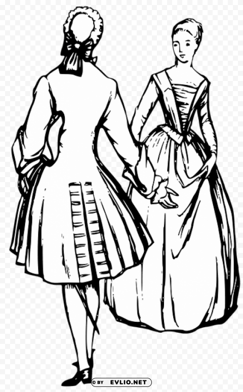 renaissance couple Transparent PNG Isolated Graphic with Clarity