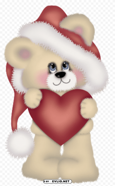 Transparent Christmas Cute Bear PNG Object Isolated With Transparency