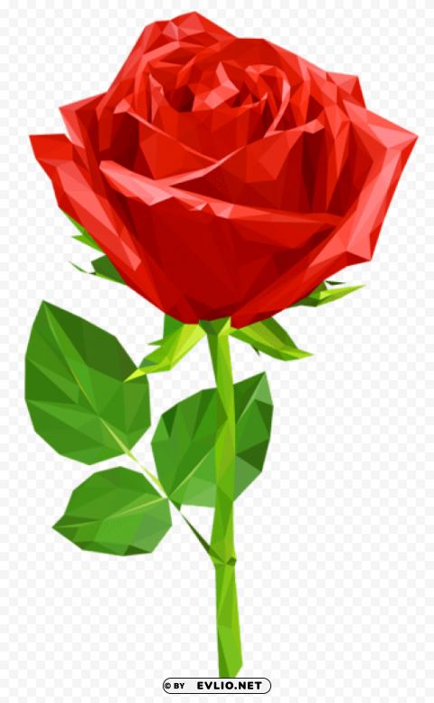 crystal red rose PNG files with transparent elements wide collection