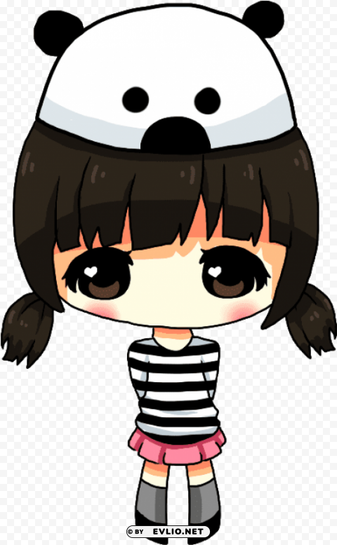 kawaii chibi chibi girl Isolated Artwork in Transparent PNG Format PNG transparent with Clear Background ID d70c2546