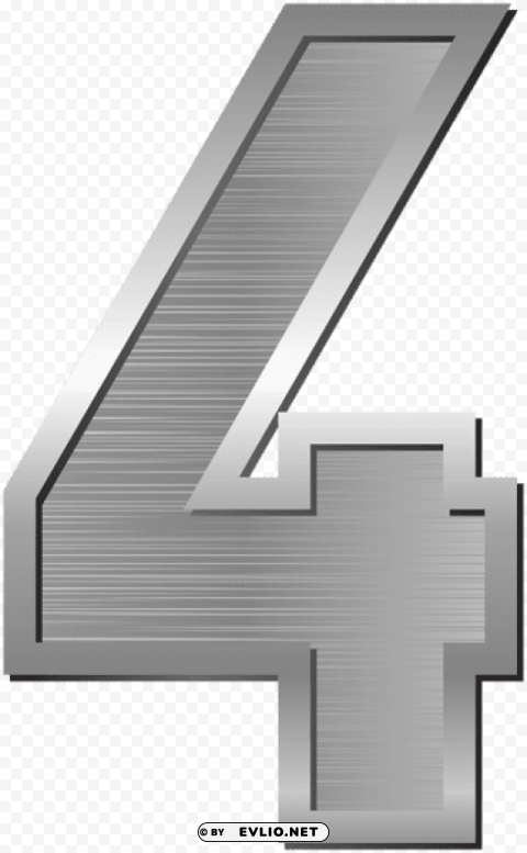 number four silver PNG images with alpha transparency wide selection
