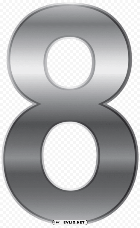 silver number eight PNG images with no background free download