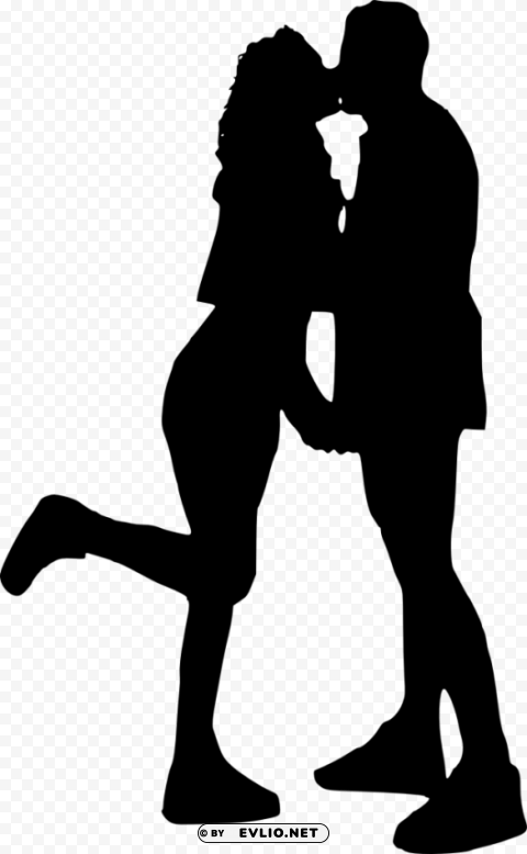 couple silhouette PNG Graphic with Isolated Clarity