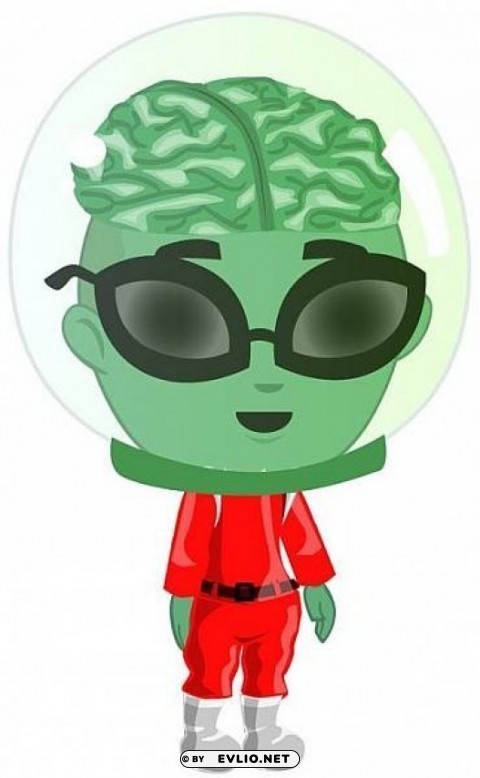 hollywood alien green set PNG for educational use