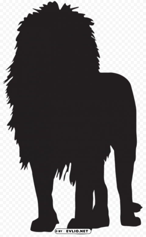 Lion Silhouette PNG Image With Isolated Subject