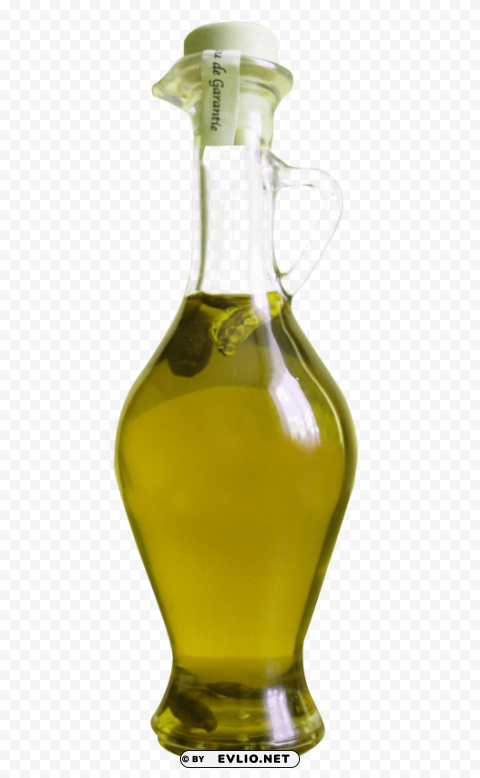 olive oil bottle Isolated Artwork on Clear Transparent PNG