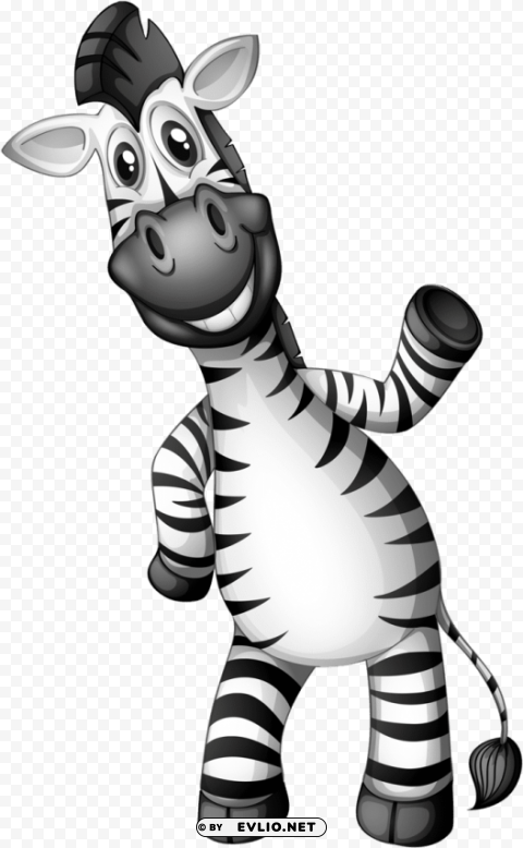 Smiling Zebra Transparent PNG Object Isolation