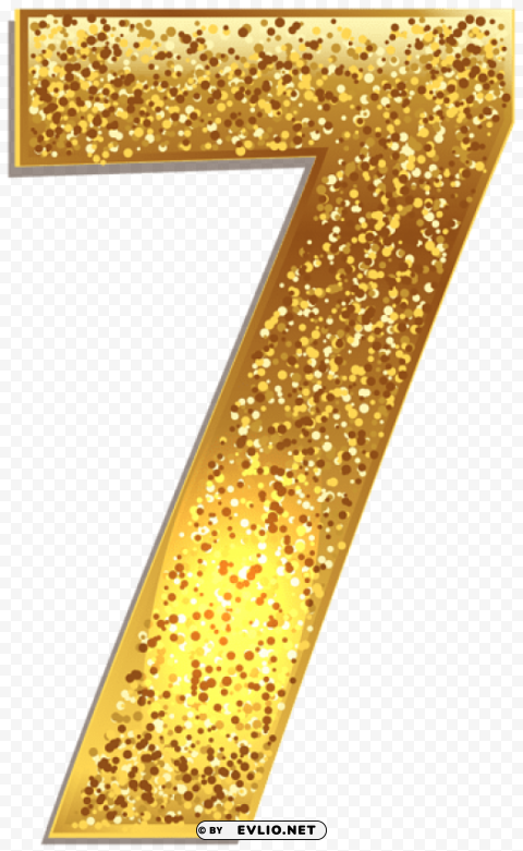 number seven gold shining HighQuality Transparent PNG Isolated Graphic Element