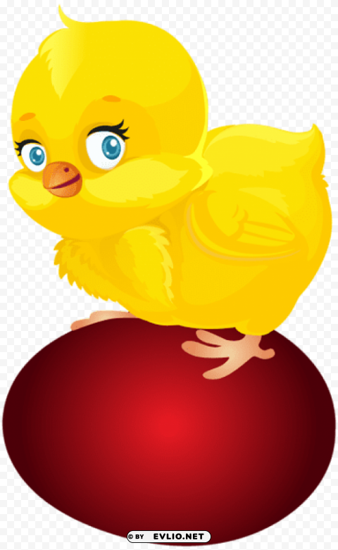 red easter egg and chicken PNG images with no background needed