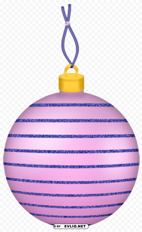  pink and blue christmas ball Isolated Element on Transparent PNG