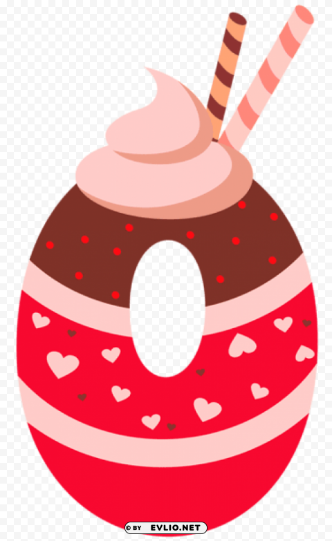 sweet number zero PNG clip art transparent background