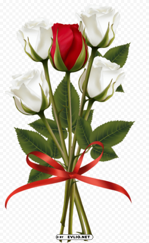 white and red rose bouquet transparent PNG files with alpha channel assortment