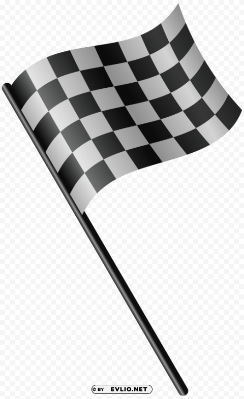checkered sport flag Isolated Item with Transparent PNG Background