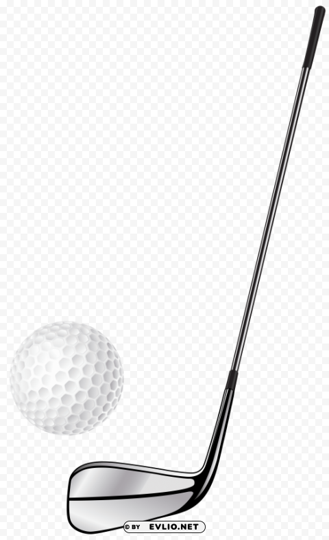 golf club stick and ball Isolated Object with Transparent Background in PNG