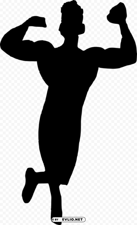 muscle man bodybuilder silhouette PNG images with no background assortment