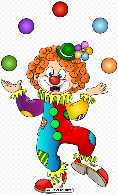 clown's Clean Background Isolated PNG Art clipart png photo - c5af2bcc