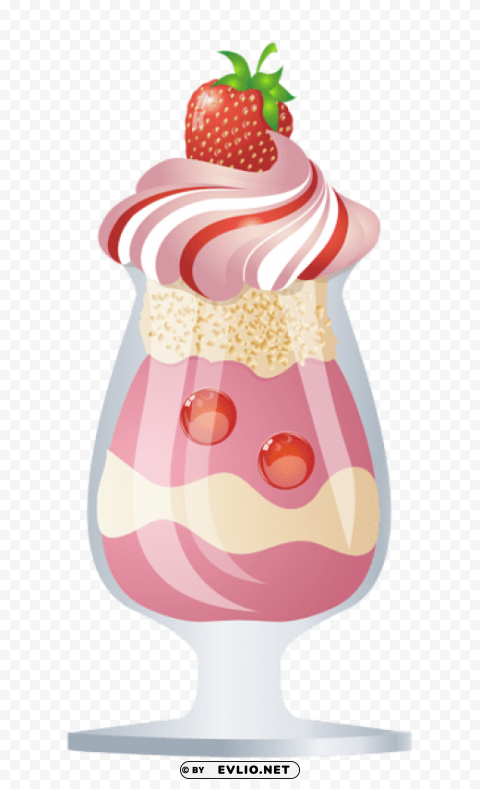 ice cream sundae transparent PNG Isolated Illustration with Clarity