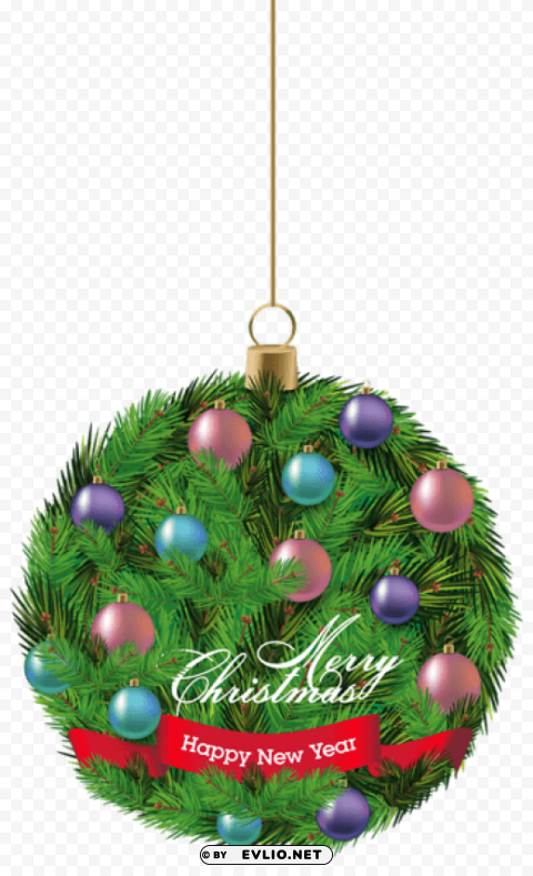 pine hanging christmas ornament Isolated PNG Graphic with Transparency