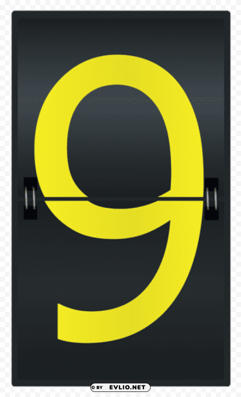 sports counter number nine PNG pics with alpha channel