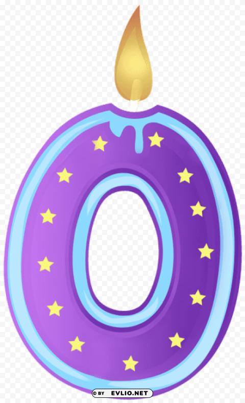 zero birthday candle transparent Clear image PNG