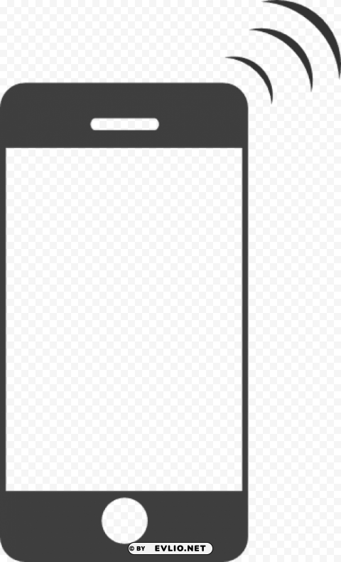 iphone black and white s Isolated Character in Clear Transparent PNG
