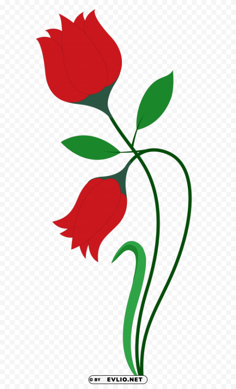 Rose Flower Vector Transparent PNG Graphic with Isolated Object