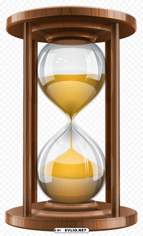 wooden sand clock PNG clipart