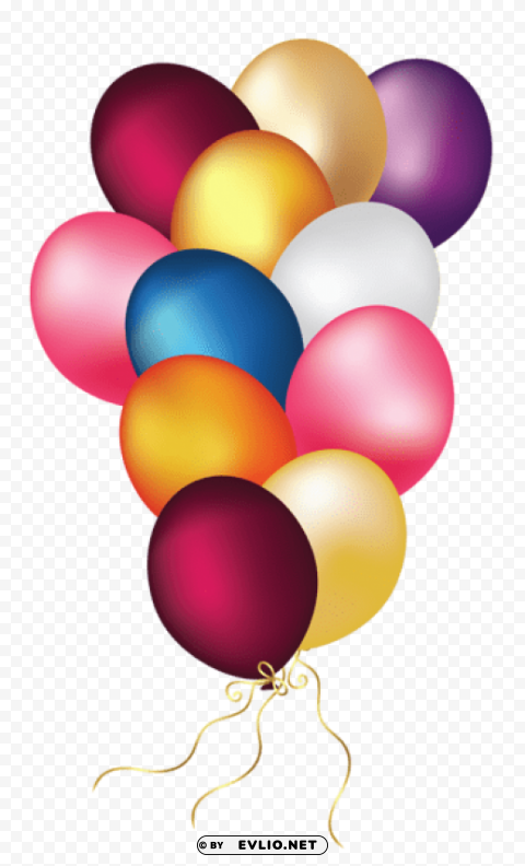 colorful balloons PNG transparent elements package