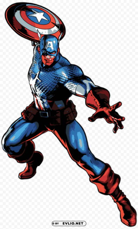 captain america cartoon Isolated Graphic Element in Transparent PNG clipart png photo - c365c24f