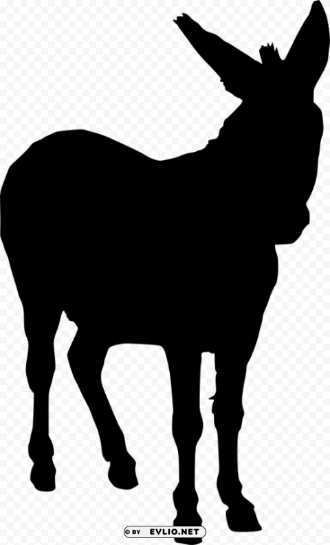Transparent donkey silhouette HighQuality PNG Isolated Illustration PNG Image - ID a1f84fc8