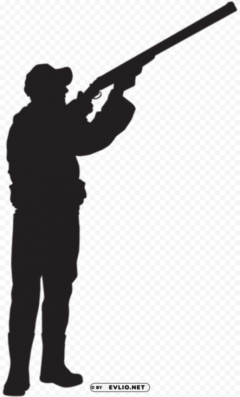 hunter silhouette PNG with Isolated Object