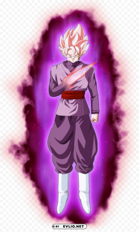 black goku ssj rose Isolated Item on Clear Transparent PNG