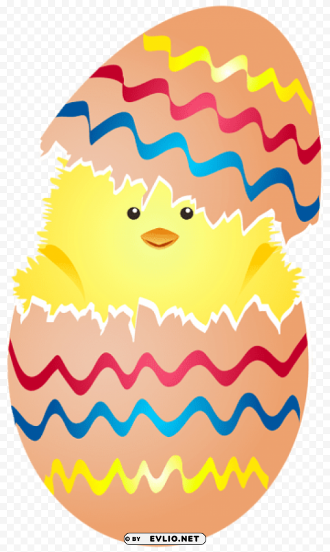 cute easter chicken in egg Transparent art PNG
